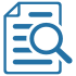 An icon of a document with a magnifying class on it, signifying search.